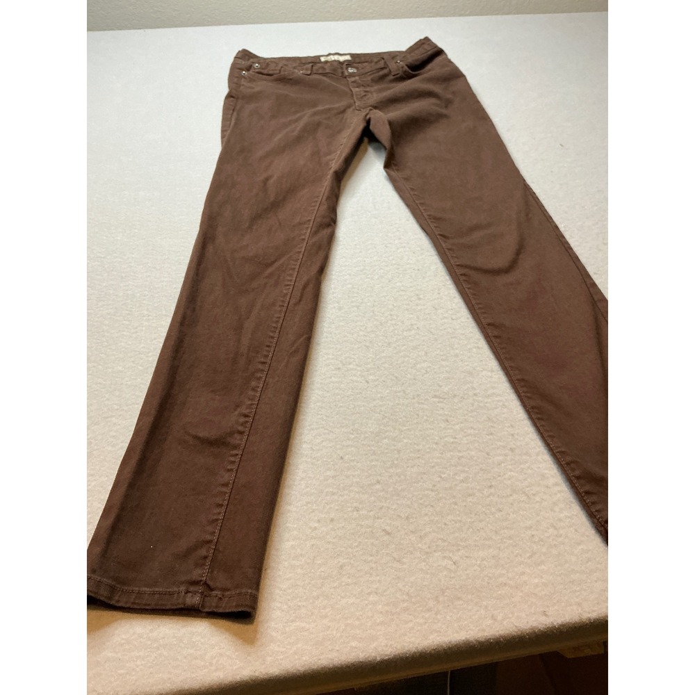 GJG Jeans Brown Slim Straight Leg Stretch Pants‎ Size 11 Casual Made in USA
